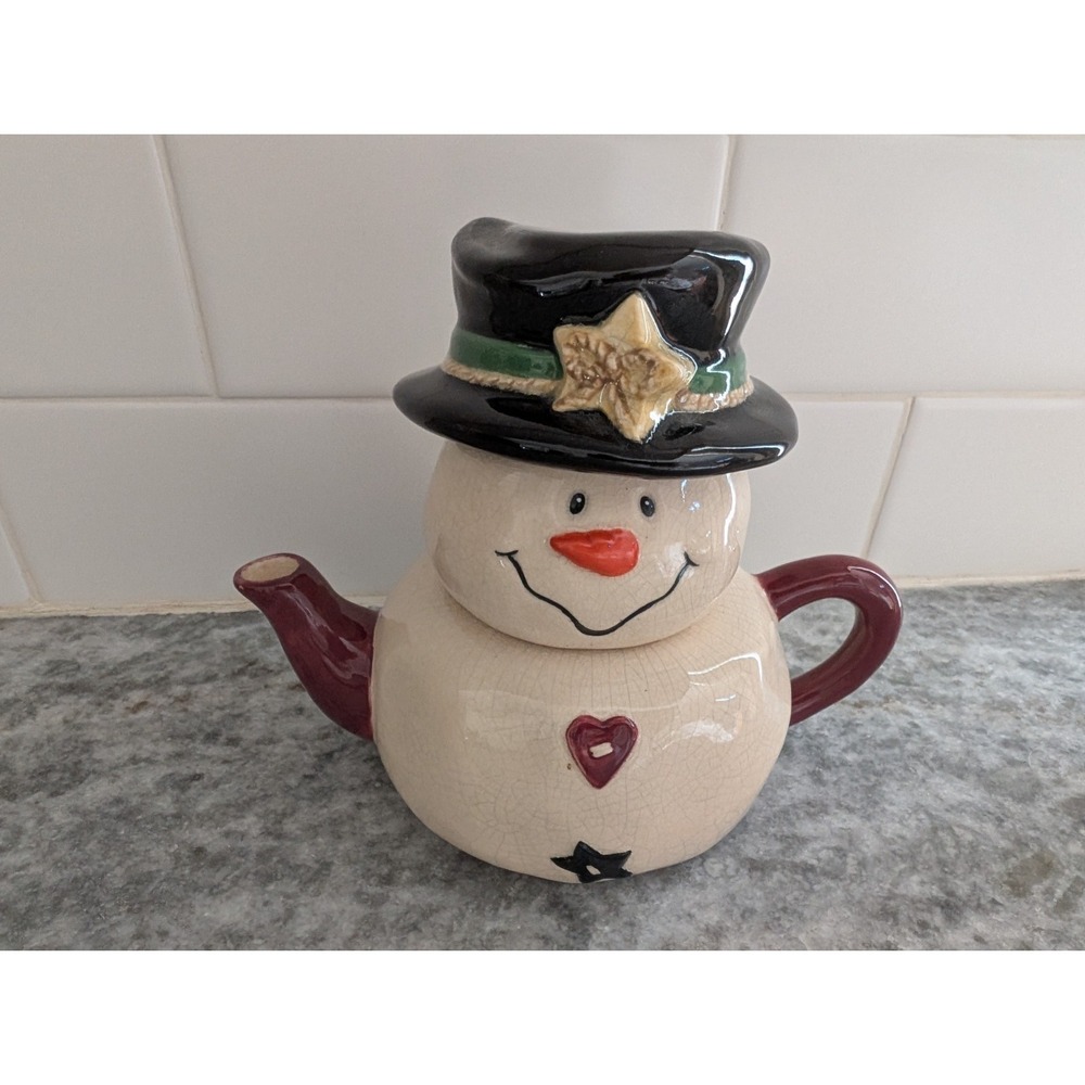 Bella Casa By Ganz‎ Cute Snowman Teapot